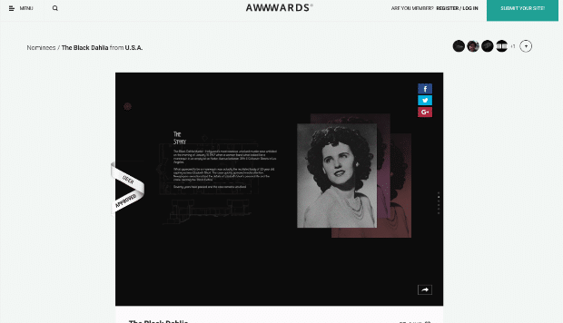 Awwwards Features Power Digital’s Website for The Black Dahlia